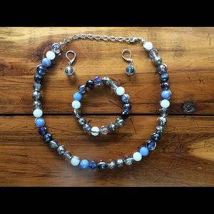 Multi shades of blue costume jewelry